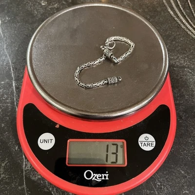 Brazalete tejido estilo bizantino ornamentado de plata de ley muy bonito vintage Foto 1 de 4