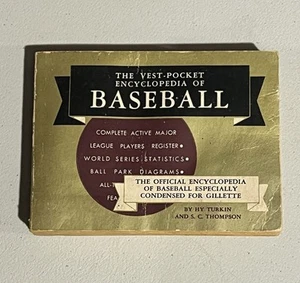 Vintage 1956 Edition- Vest Pocket Encyclopedia Of Baseball Book - Picture 1 of 2