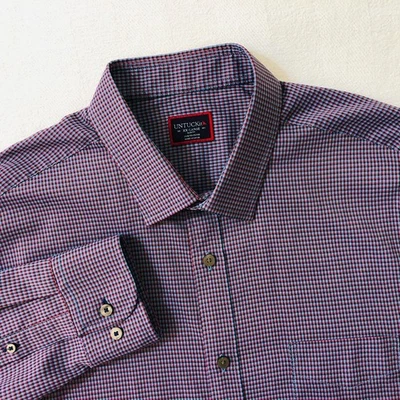 UNTUCKit Men's Size 2XL Slim Fit Polyester Performance Plaid Button Up Shirt - Image 1 of 4