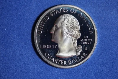 2000 S MASSACHUSETTS SILVER PROOF STATEHOOD WASHINGTON QUARTER #K57335 - Image 1 of 2