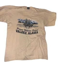 Vintage Prince William Sound T-Shirt Herren Größe Large Leinwand Stars Best Valdez Alaska - Bild 1 von 6