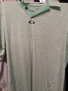 Oakley Men’s Polo Golf Shirt Mint Green Size Large - Picture 1 of 3