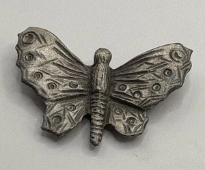 Vintage Pewter Butterfly Or Moth Trinket Miniature 1” - Picture 1 of 3