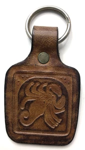 Vintage Schlüsselanhänger Skorpion Leder, - Bild 1 von 2