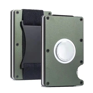 Cartera metálica para Apple AirTag tarjetero RFID bloqueador correa para notas - Imagen 1 de 5