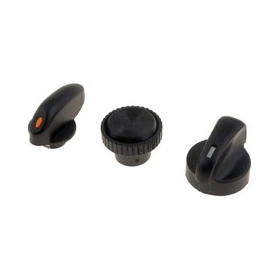For Mercury Sable 1996-1999 Control Knob Assortment | 3 Pieces | Plastic | Black - Imagem 1 de 4