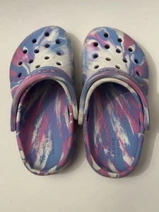 Crocs Kinder 9 Kleinkind All Terrain Clogs Karneval Swirl Slipper Komfortschuh - Bild 1 von 5