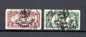 Czechoslovakia 1918 old overprinted Revolutions-Isue stamps (Michel 100/01) used - Picture 1 of 2