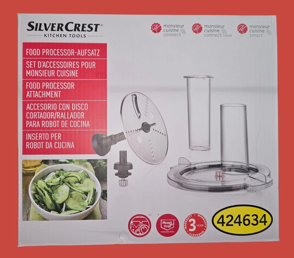 monsieur cuisine Food Processor Aufsatz SFMC 4 BPA-frei Schneideaufsatz Zubehör