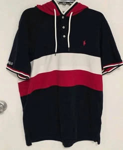 Polo Ralph Lauren Hooded Polo T-Shirt Multicolor Men's Size XL - Picture 1 of 8