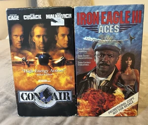 Con Air VHS 1997 Nicolas Cage John Cusack + Iron Eagle III Aces Promo VHS Lot 2 - Bild 1 von 11