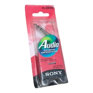 Sony PC-234S 3.5mm to 6.35mm Audio Plug Adaptor NOS 2000 Stereo Phone Plug - Picture 1 of 3
