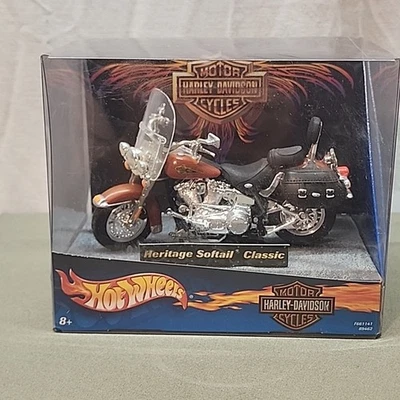 批量 3 件 Harley Davidson Hot Wheels 1: 18 压铸 2001 全套全新带盒 — 第 1/4 张图片