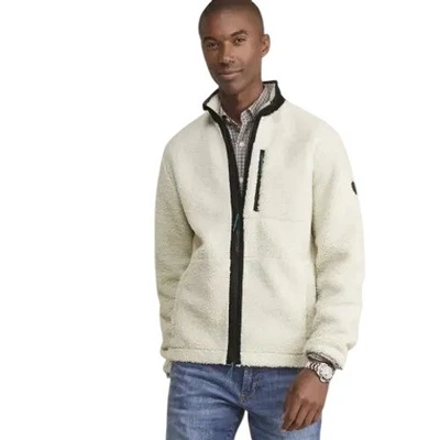 Vineyard Vines Mens Stone Sherpa Full Zip Fleece Knits Jacket L NWT - Image 1 of 4