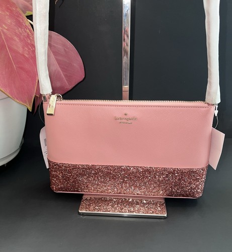 Tracolla Kate Spade Greta Court Flash glitter nuova con etichetta