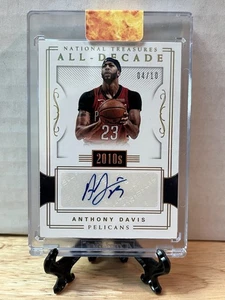 National Treasures 2017-18 All Decade Gold Auto Anthony Davis 04/10 Lakers Mavs - Imagen 1 de 3