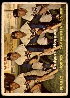 1957 Topps #400 Dodgers Sluggers G-VG Dodgers ID:211221 Foto 1 de 2