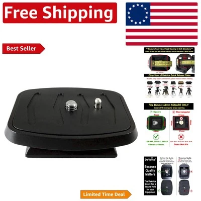 Placa de liberación rápida de 44 mm para trípodes Ambico, Sony y Sunpak - Ligera Foto 1 de 4