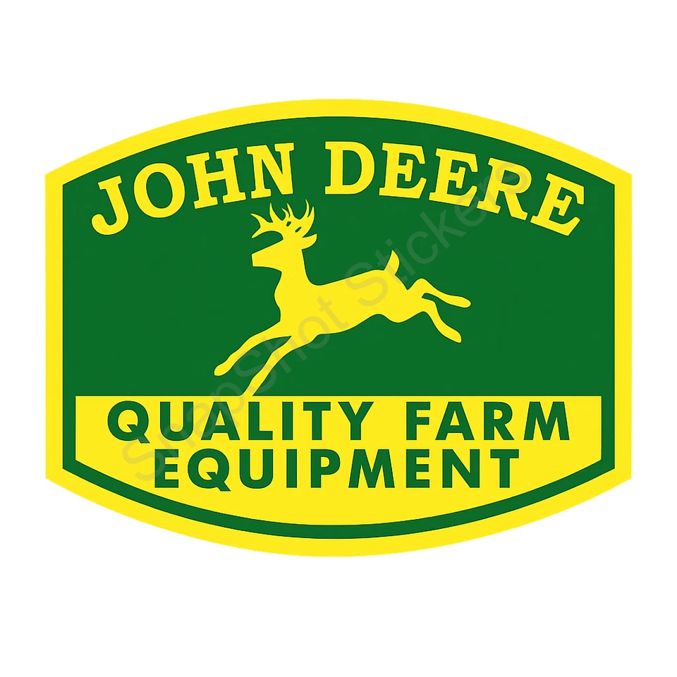 John Deere Vintage Tractor Logo Vinyl Sticker/Decal 08 - Image 1 of 1