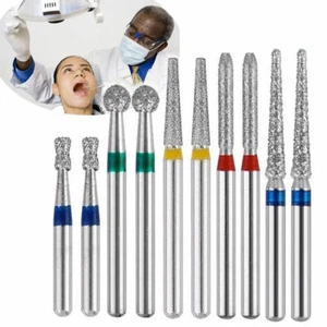 50 DENTAL FRESE DIAMANTATE PER TURBINA DENTISTA ODONTOTECNICO ITP - Picture 1 of 11