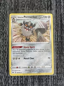 Pokémon: ESPADA SWSH Y ESCUDO GALARIAN PERRSERKER 128/202 RARO SIN HOLO - Imagen 1 de 1