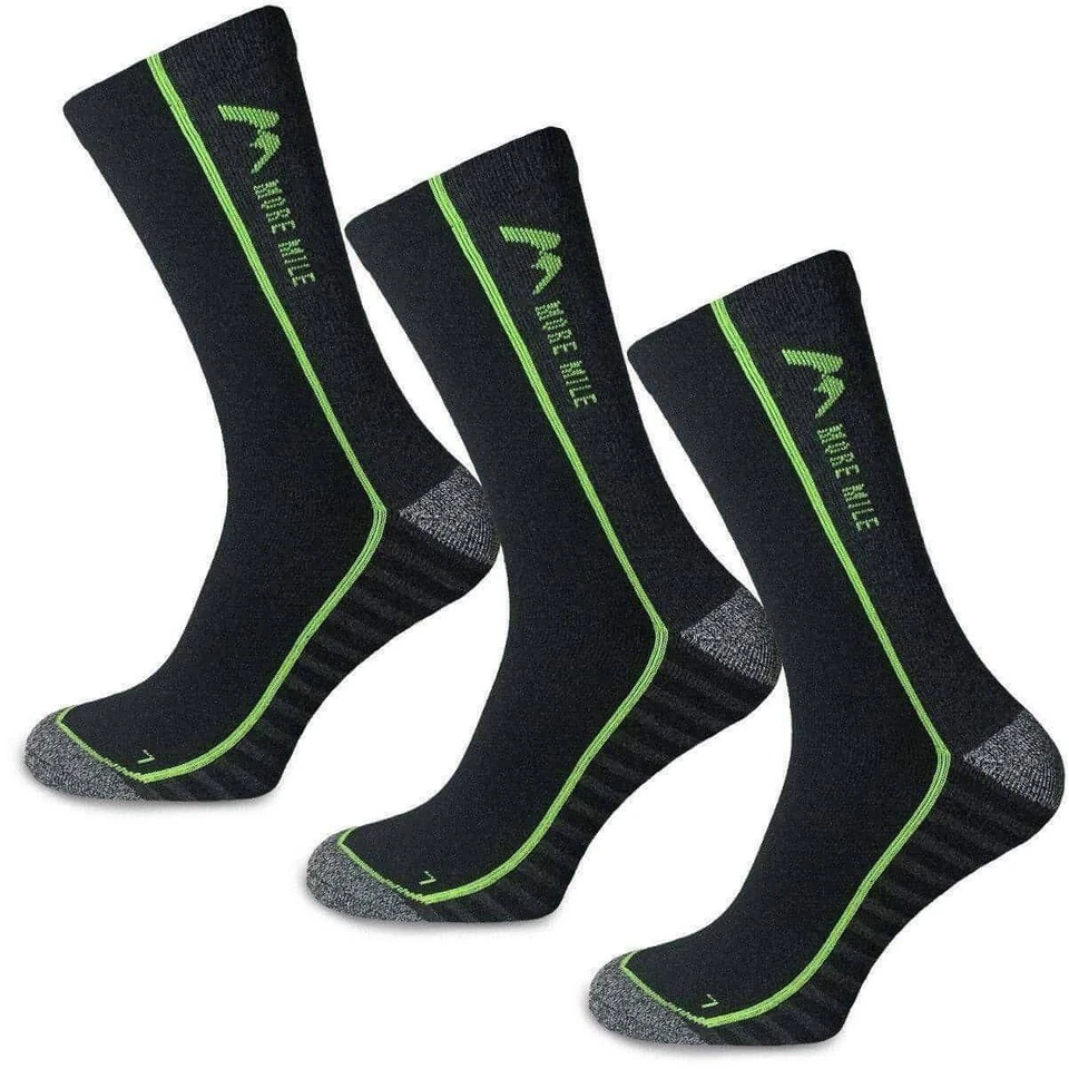 More Mile Strive 3er Pack Laufsocken schwarz halbhoch Anti Blasen gepolstert - Bild 1 von 1