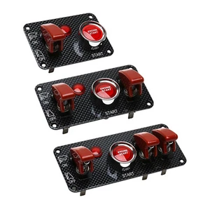 Switch Panel Quality Ignition Start Aircraft Kit Car Carbon Fibre Effect & Extra - Picture 1 of 7