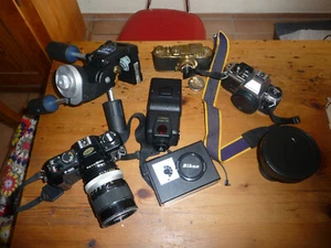 alte Fotoapparate Objektive Stativ Konvolut Nikon Leica - Bild 1 von 10