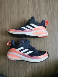 Adidas 29 Sneaker Schuhe Kinder Mädchen Blau Neon Guter Zustand - Bild 1 von 8