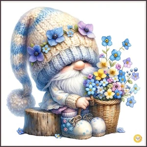 Flower Gnome 1493 Chart Counted Cross Stitch Pattern Needlework - Picture 1 of 5