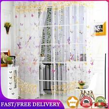 Butterfly Floral Tulle Voile Window Curtain Drape Panel (Rose 100X200cm AU
