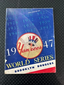 1947 World Series Program New York Yankees vs Brooklyn Dodgers Historic - Picture 1 of 4