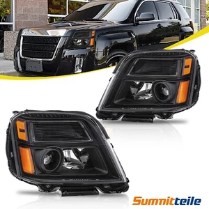 2PCS Black Housing Headlights Front Lamps Assembly For 2016-2017 GMC Terrain - Picture 1 of 10