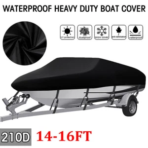 11ft 12ft 13ft Waterproof Trailerable Boat Cover Heavy Duty Runabout Storage Bag - Imagen 1 de 12