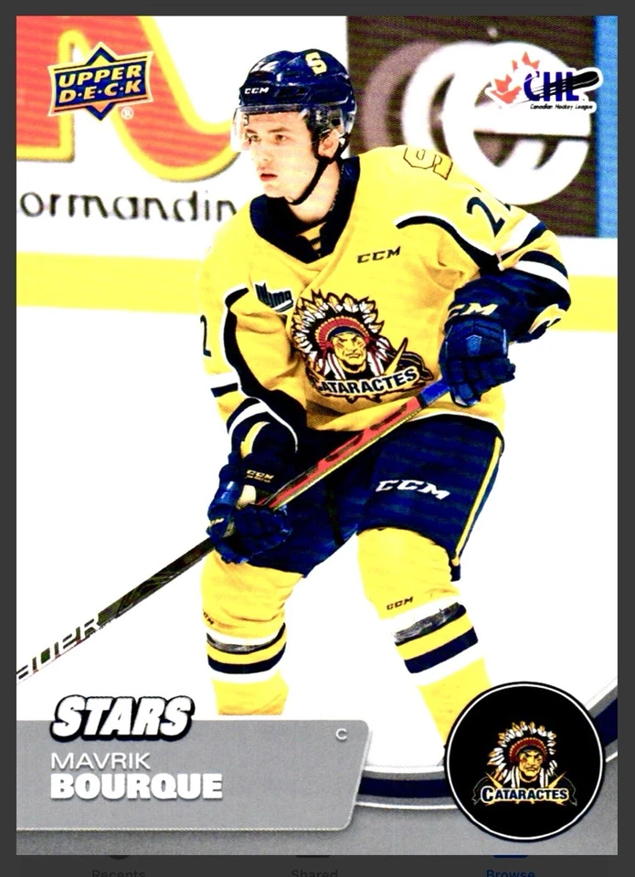 Mavrik Bourque Rookie - 2021-22 Upper Deck CHL Stars #310 (RC) Dallas Stars - Image 1 of 2