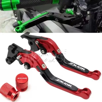 Palanca de embrague de freno ajustable extensible CNC para KAWASAKI ZX10R ZX-10R 2004-2018 Foto 1 de 4