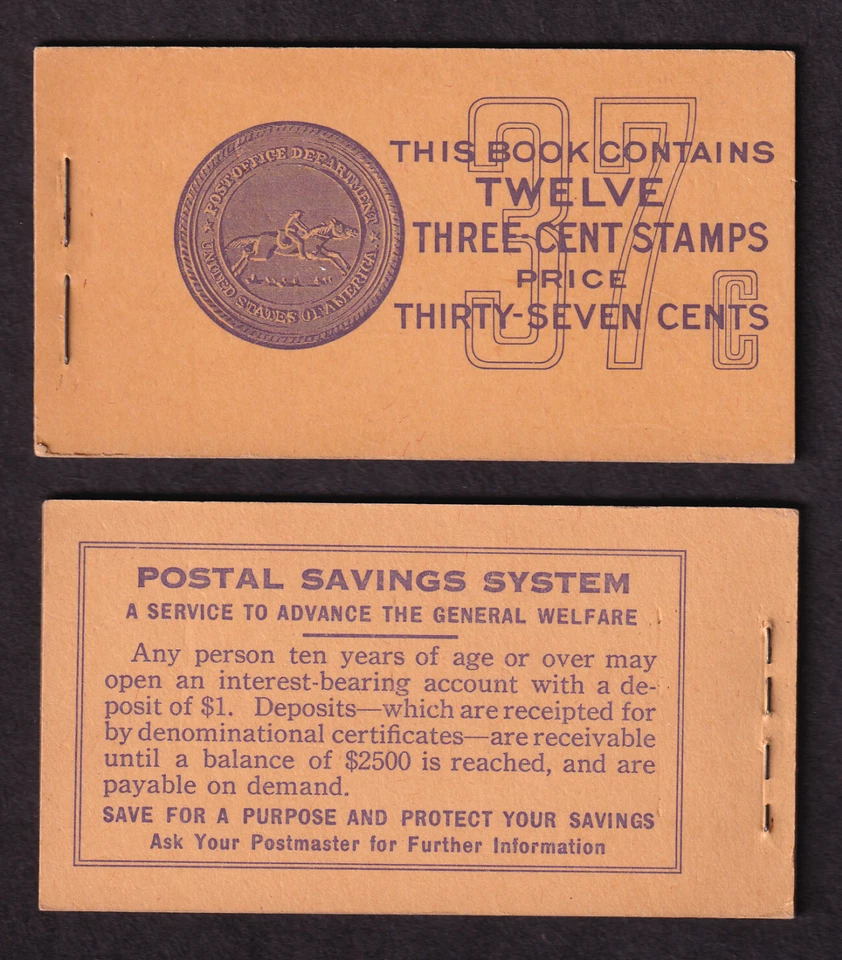 1932 Washington 3c purple BK84 booklet (2 panes Sc 720b) MNH complete CV $125 - Image 1 of 1