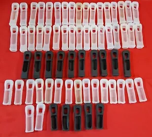 Nintendo Wii Controller Rubber Silicone Grip Sleeves OEM Clear/Black Lot of 66 - Picture 1 of 1