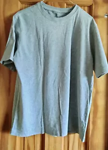 NEW - Lands' End Men's Heavy Short Sleeve Essential T-shirt Gray Heather Medium - Picture 1 of 4