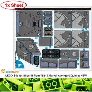 LEGO Sticker Sheet B from 76248 Marvel The Avengers Quinjet NEW - Picture 1 of 1