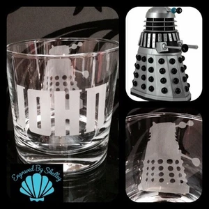 Dalek Dr.Who Whiskey Tumbler Unique Gift! FREE Name Engraving Personalised! - Picture 1 of 12