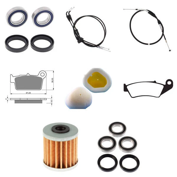 Kit de revisión (filtro pastillas freno cables rodamientos) apto para Suzuki RMZ450 2018 Foto 1 de 1