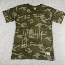 Good American Women Long T Shirt Green Camo Gold Goodies Flag 2/3 Sz M,L