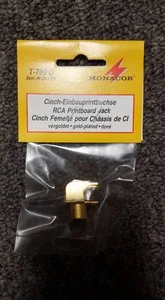 MONACOR T-709 G GOLD PLATED RCA PRINTBOARD JACK   W105 - Picture 1 of 1