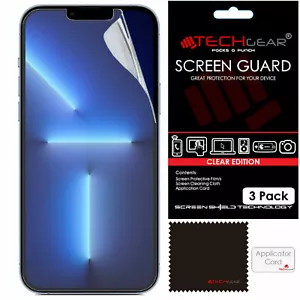 Confezione da 3 protezioni schermo TECHGEAR CLEAR per Apple iPhone 16e e iPhone 14 - Foto 1 di 5