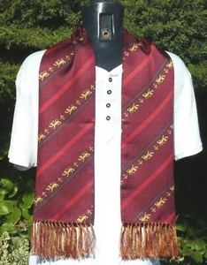 Vintage TOOTAL Scarf Cravat Grosvenor Dragon Motif Goodwood Dapper Ascot Winter - Picture 1 of 3