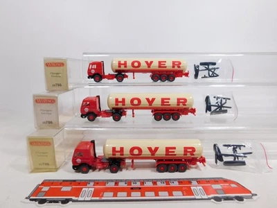 3X Wiking H0 1:87 25 786 Camion Cisterna Mercedes Hoyer Mint+Box #CZ12-0,5 - Immagine 1 di 4