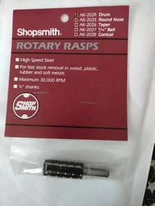 Shopsmith Rotary Rasp Drum 1/4 Shank 30,000 RPM Marked Wolfcraft Wood Soft Metal - Picture 1 of 4