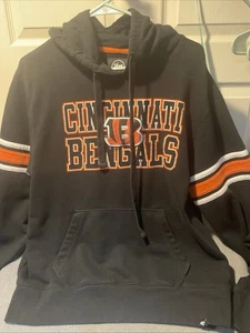 Cincinnati Bengals Herren Gr. Large NFL Hoodie '47 Marke schwarz Sweatshirt top - Bild 1 von 13