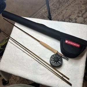 Redington Crosswater Fly Fishing Rod/Reel Combo w/Case - gold, 9 ft, 5WT 590-4 - Picture 1 of 16
